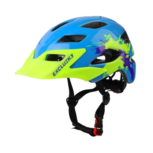 Image of Kids Helmet, Exclusky Kids Bike Helmet Adjustable Safety Lightweight Children Bicycle Helmet for Kids Skating Cycling Scooter Boys and Girls Bicycle Helmets Ages 5-8-14