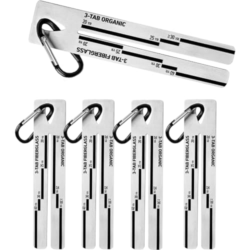 Aivralume 4/09 Shingle Gauge 5 Pack Measuring Tool for Roof Shingle Roof Pitch Gauge with Carabiner Roofing Thickness of Roof Tiles