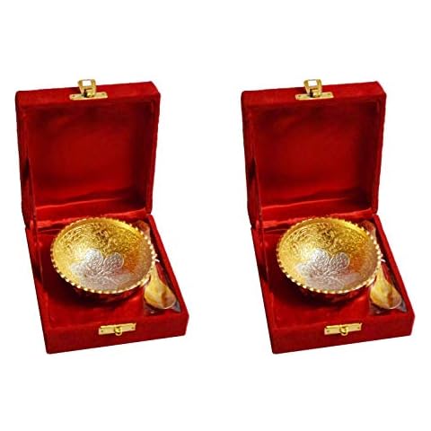 Interlife Gift Studio Handmade Metal Dessert Bowls Set Cover