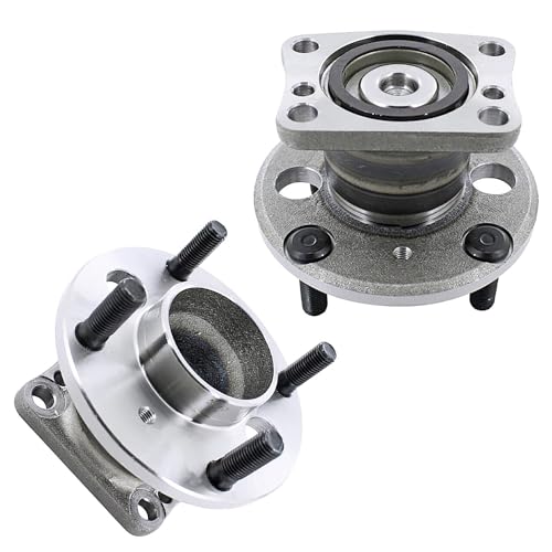 Image of Detroit Axle - 2pc FWD Rear Wheel Bearing and Hubs Assembly for Ford Fiesta 2011-2018 [Except ST Model], 4 Lugs w /ABS