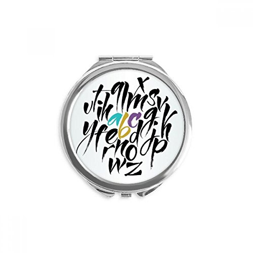 Miroir rond maquillage de poche alphabet de a à z idée cadeau originale
