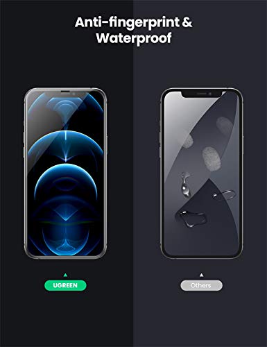 UGREEN iPhone 12/12 Pro Screen Protector 6.1 Inch Superior Drop Protection Tempered Glass iPhone Screen Protector Anti-Scratch with Alignment Frame Bubble Free Scratch Resistant 2 Pack