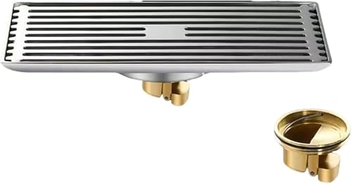 Paqwtyb 10X20cm Floor Drain, Shower Room Deodorant Large Displacement Stainless Steel Floor Drain