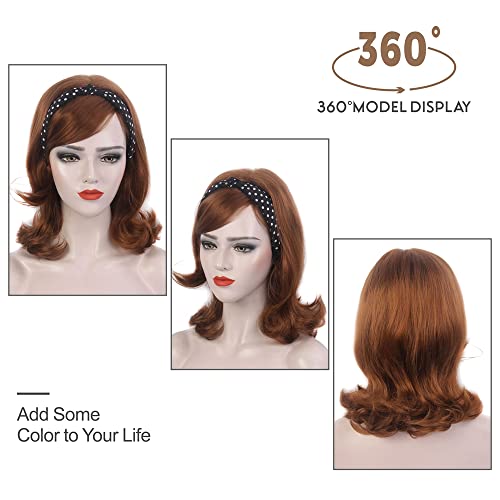 Image of H&Bwig 60s Retro Beehive Wigs for Women 70s Classic Style Cosplay Wig (red2)