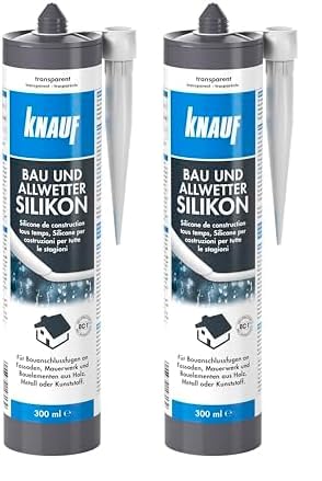 Knauf Bau & Allwetter Silikon, 2er Pack