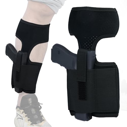 Ankle Holster for Concealed Carry, Secure & Comfortable Ankle Holster for 380, Fits Glock 19/23/26/27/30/42/43, Xds 45, S&W M&P Shield 9mm, Bodyguard .380, Ruger LCP, LC9, SIG Sauer P365/P238, Kimber