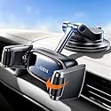 LISEN Snapmount Handy Halterung Auto - [Rollen Design] [0,1 s Gleitet Hinein] Handyhalterung Auto mit Vakuum Saugnapf, 360° Drehbar KFZ Autohalterung für iPhone 17 Pro Max & Android mit Dicke Hüllen