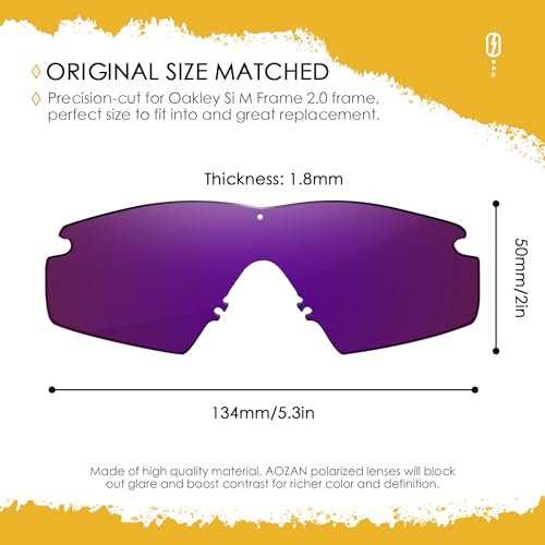 Image of ANSI Z87.1 Replacement Lenses For Oakley Si Ballistic M Frame 2.0 Sunglasses