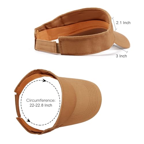 Image of ANDICEQY Sport Sun Visor Hats Adjustable Empty Top Baseball Cap Cotton Ball Caps for Women and Men