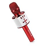 Batería: Con este micrófono de karaoke con altavoces, podrás cantar hasta 5 horas. Deberás cargarlo a través su puerto microUSB hasta que la luz LED roja deje de iluminarse.