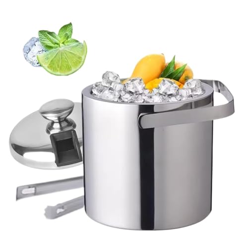 Cubo de hielo sin condensación de acero inoxidable para barras y fiestas 3