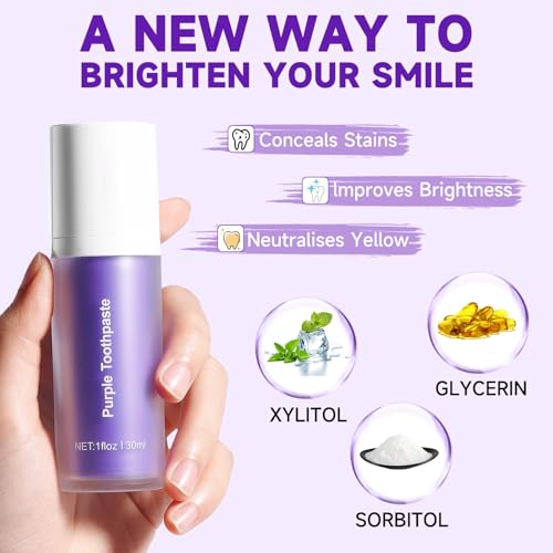Purple Toothpaste for Teeth Whitening, Purple Toothpast