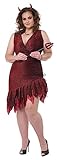 Item Package Quantity - 1 Product Type - COSTUME OUTFIT Item Package Dimension: 14.8425196699L x 11.0629921147W x 2.2834645646H inches Costume Includes: Dress, Horns, Pitchfork Women's Plus 2XL (18-20): Chest 48", Waist 40", Hips 50", Height 68", Up ...