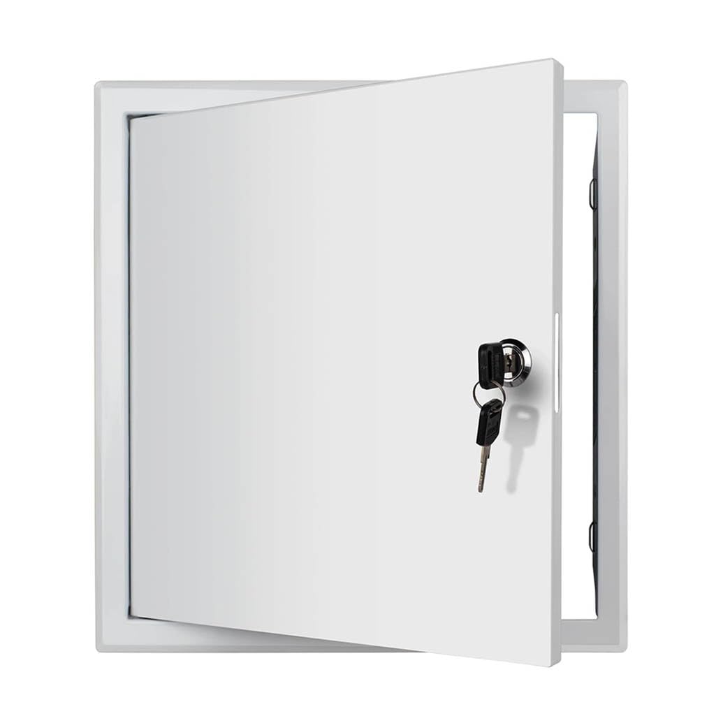 Lpmengs-Eu A Lockable Steel Ccess Panel Door Reinforced Metal Drywall Ceiling/Attic Door Suitable For Ttic Ccess Drywall Panel Crawlspace(,30X30cm)