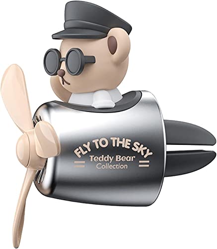 Cute Car Air Fresheners-Personalized Car Vent Aroma Diffuser, Car Air Outlet Scented Clip Reusable Creative Propeller Aromatherapy Ornament for Car Interior Decor(teddy bear)