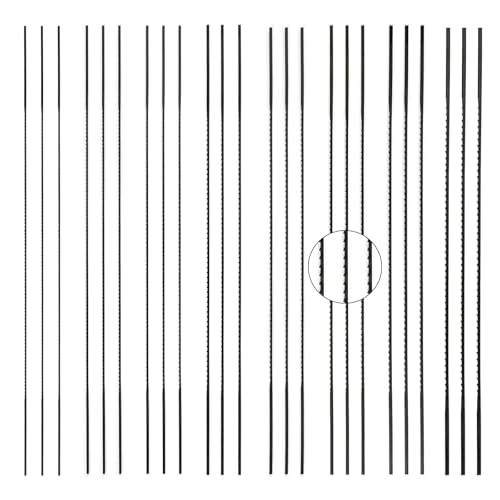 24 Stück Laubsägeblatt 130mm Spirallaubsägeblätter Dekupiersägeblätter Nr. 1/2/3/4/5/6/7/8 Kohlenstoffstahl Laubsäge Scrubsägeblätter für Holz Kunststoff Metall