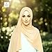 Elmhurst Co. Magnetic Hijab Chiffon No Pin Women Islamic Prayer Scarf Built-in Undercap Lightweight Modest Fashion (1, Light Peach)