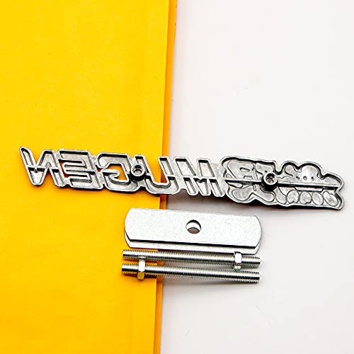 Hqs Chrome Metal Front Hood Mugen Power Grille Car Emblem 3D Logo Racing Sports Turbo Racing Suv Grill Badge (Black & Red) #TOP2