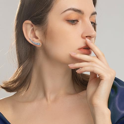 Filigree Ear Crawler Earrings Sterling Silver Filigree Ear Climbers Earrings Vintage Filigree Jewelry Gifts for Women2