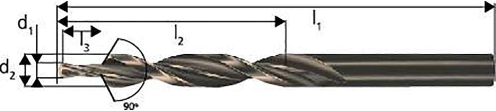 グーリング 536 8.000 90&deg;面取り用サブランドドリル レギュラ ホモ処理 8mm 1本 4031093162203