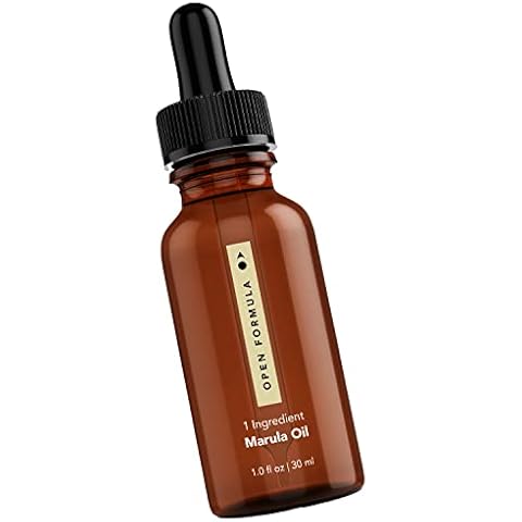 Open Formula Marula Oil. 100% Pure. For Moisturization And Protection. Not Pore Clogging. Anti Aging & Anti Wrinkle. For Dry & Dehydrated Skin Hair Face Body Scalp Beard & Nails. Natural Cold Pressed Cover