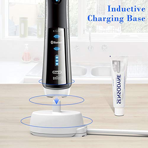 Electric Toothbrush Replacement Charger For Braun Oral-B Electric Toothbrush, Inductive Charging Base Portable Oral-B Waterproof Power Cord Environmental Abs, Model 3757 By Lap Pow (White) #TOP2