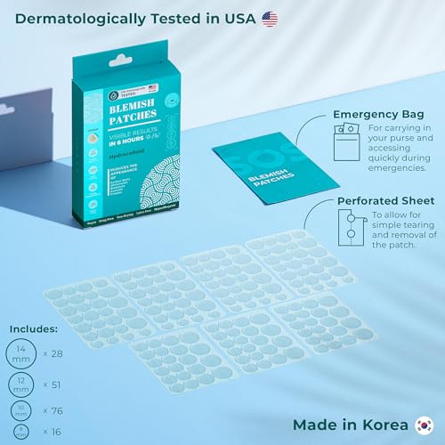 Adesivos de espinhas (feitos na Coreia) para rosto e corpo - Tratamento noturno - Adesivo de acne pa