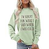 Sweatshirt Rundhals Strickpullover Winter Herbst Sweatshirt mit Kapuze Patchwork Sweatshirt