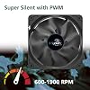 Akasa AK-FN065 120 mm Viper Black Edition High Performance PWM Fan