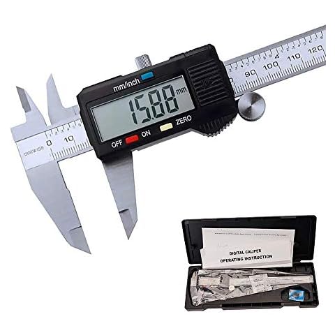 Freeas Digital Vernier Caliper, Steel Digital Caliper 0-150mm Caliper Gauge Measuring Tool with Large LCD Screen for Household Cover