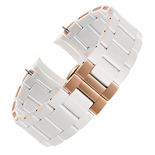 Bracelet montre Armani AR5906 en acier et silicone blanc 20mm haute densité