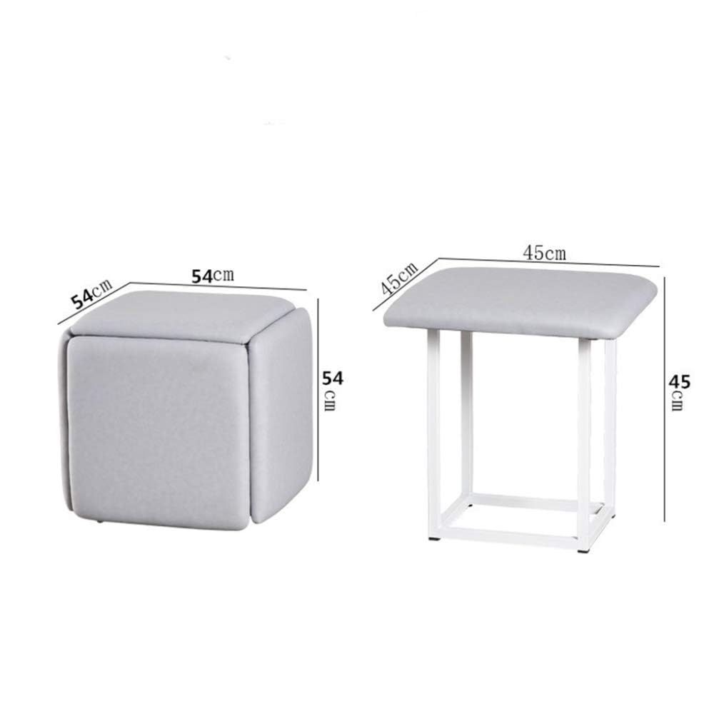 Taburete Apilable Para Sofá O Silla Con Forma De Cubo Para Asientos, Combinación 5 En 1, Taburete Otomano Para Fiesta Al Aire Libre, Organizador, Asiento Impermeable Creativo Para El Hogar O (Color:B)