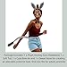 Kirei Sui 4-Piece Funny Donkey Costume Set with Ears Headband Bow Tie Tail Nose Halloween Dress Up for Kids & Adults