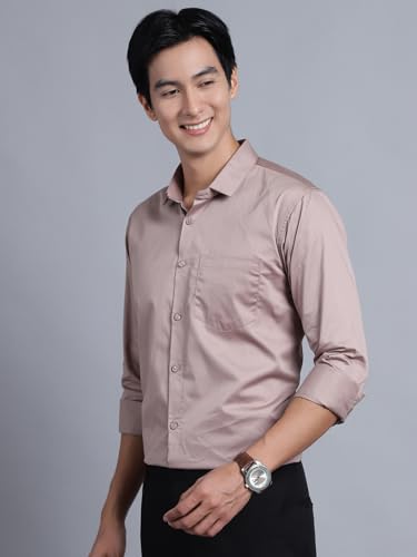 Image of Majestic Man Slim Fit Satin Cotton Formal Shirt for Men