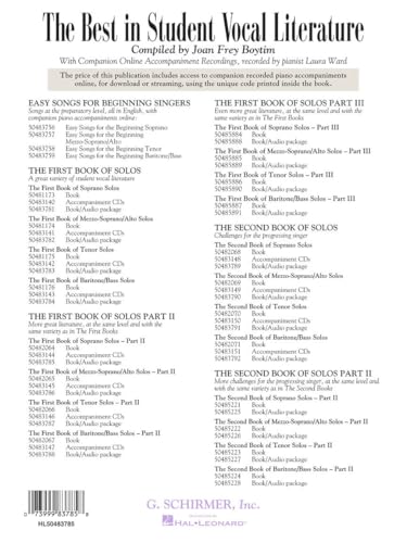 The First Book of Soprano Solos - Part II | Book and Online Audio | Schirmer Vocal Collection | Classical Songs for Soprano Voice with Piano ... Training Book (First Book of Solos Part II) - Image 2