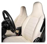 1 par de fundas cuero para asientos coche cojín integral para las cuatro estaciones para Mercedes para Smart 453 para Fortwo para Forfour 2015-2019.