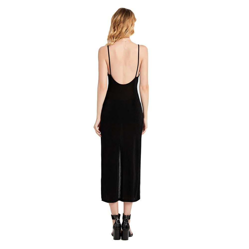 Abito Estivo Donna a Spalle Scoperte Vestito Sexy Clubwear Senza Schienale Split Vestito Senza Maniche da Festa Spiaggia Cocktail Sera Casual Bodycon Abiti