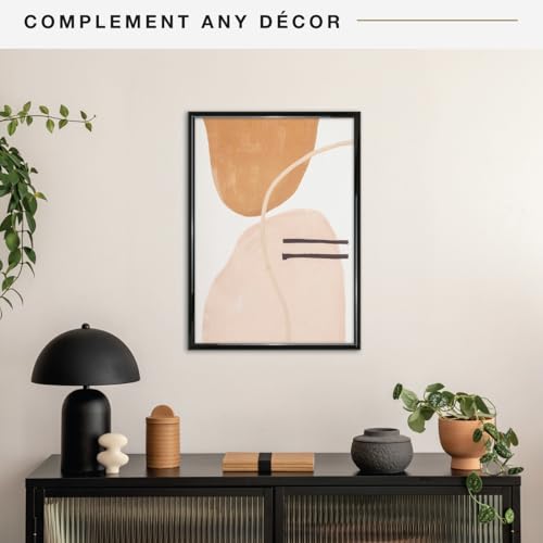 MCS Trendsetter 20x28 Poster Frame Black High-Gloss, Vertical & Horizontal Wall Hanging Large Picture Frame for Photos, Posters & Art Prints (1-Pack)