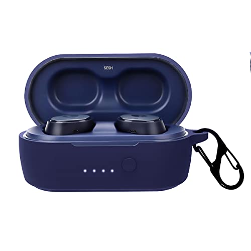 KACA Protective Shockproof Silicone Cover Case with Buckle Compatible with Skullcandy Sesh EVO (Midnight Blue)