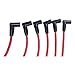 A-Team Performance - 8.0 mm Red Silicone Spark Plug Straight Boot 6 Wires, Coil-in-Cap HEI Design System - Compatible With AMC/JEEP 199, 232, 252, 258, 282