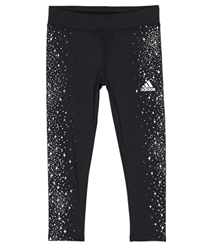 Legging long adidas AEROREADY noir et argent pour fillette taille 4 ans