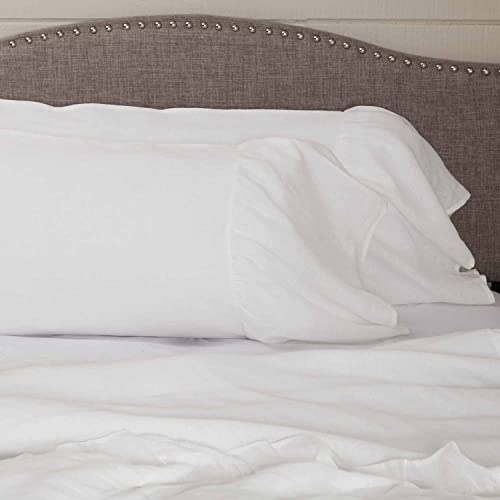 Piper Classics Provincial Linen White King Size Pillow Case, Set