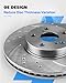 funire Front Brake Pads And Rotors Kit Compatible With 2005-2012 Subaru Outback, 2009-2010 Forester, Automotive Replacement Brake Kits 31407 D929-7830 Drilled And Slotted Rotors 293.4mm(11.6in)