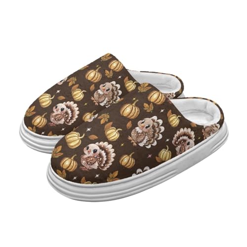 UNICEU Fall Slippers for Women Lightweight Slip On House Shoes Cozy Fluffy Slipper Comfortable Slides for Bedroom