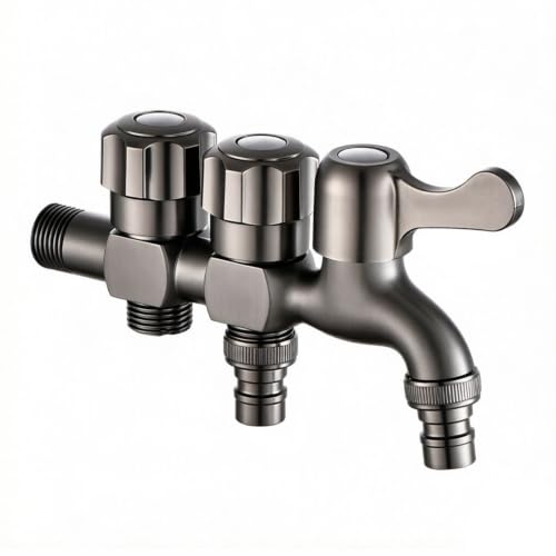 Grifo de lavadora de 3 vías ideal para conectar lavadora e inodoro a la vez 2