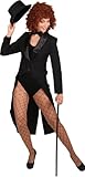 Material: 100% Polyester Orlob schwarzer Frack Damen Kostüm Karneval Fasching Gr.42/44