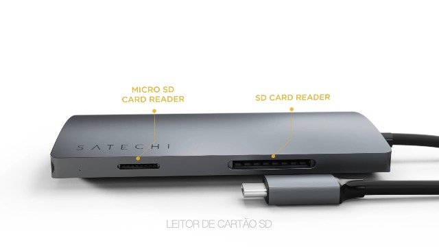 Satechi Adaptador Multi Portas V2 – 4K HDMI (60Hz), Carga 60W USB