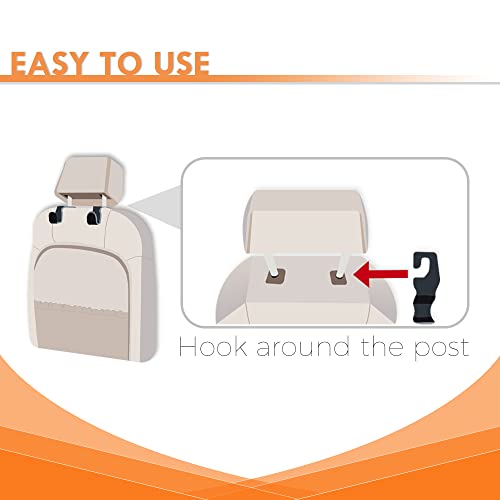 image for AXELECT Headrest Hooks for Car, Car Purse Hook Holder,2 PCS Leather Pu