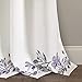 Lush Decor Tanisha Curtains - Light Filtering Window Panel Set, Pair - Floral Vine Print, Beautiful, Modern, Elegant Home Decor - 52