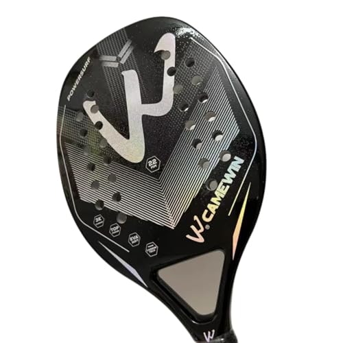 Kit 2 Raquetes de Beach Tennis Profissionais de Fibra de Carbono 3K Camewin e 2 Bolsas porta-raquete